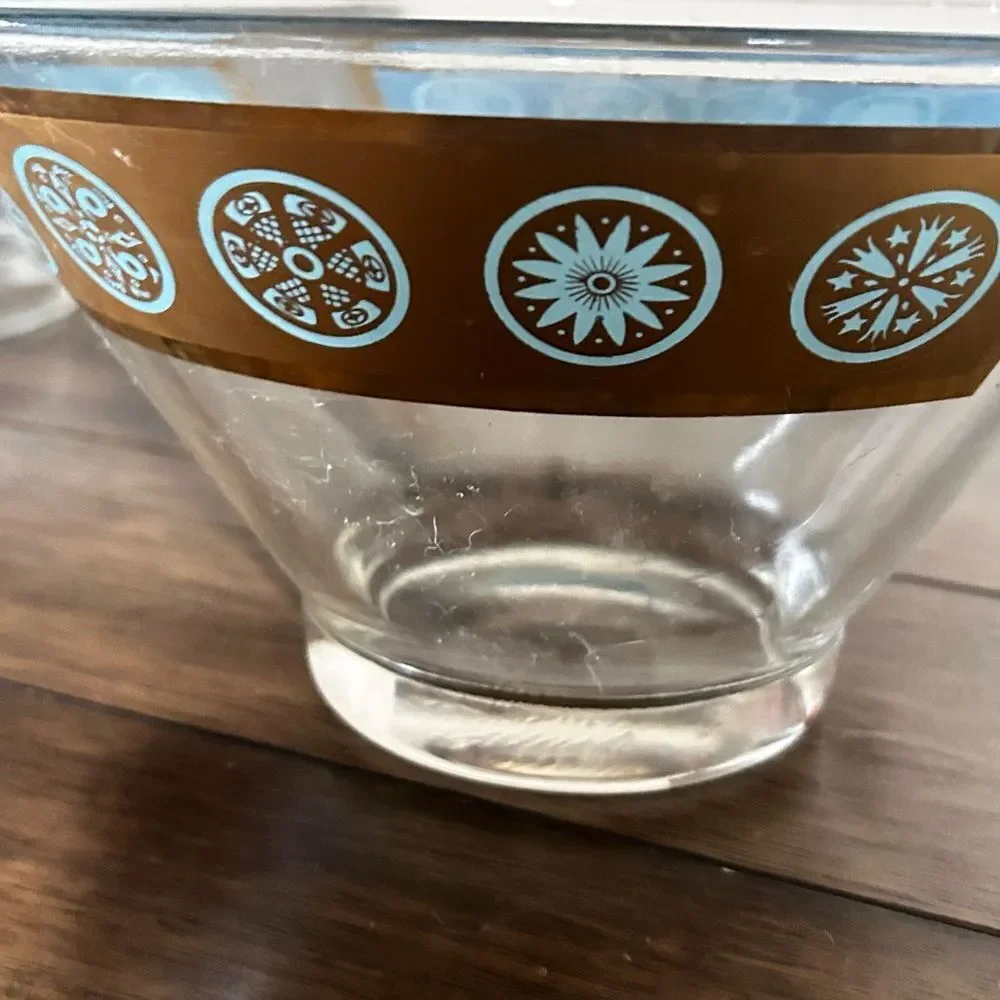 Vintage Culver Glass Chip Bowl – Mid Century Modern 1960s Retro Design